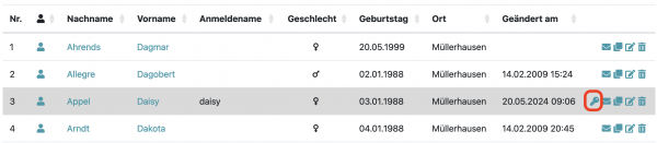 Zugangsdaten zusenden