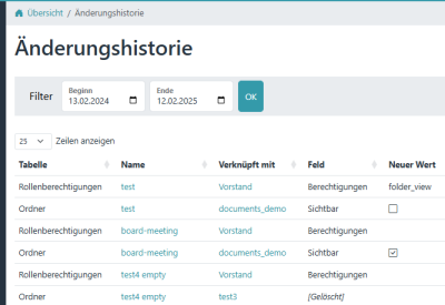 The new changelog view